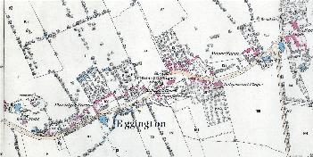 The eastern part of Eggington in 1882